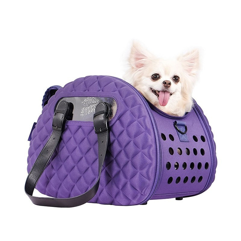 Ibiyaya Diamond Deluxe Pet Carrier (Dark Purple)