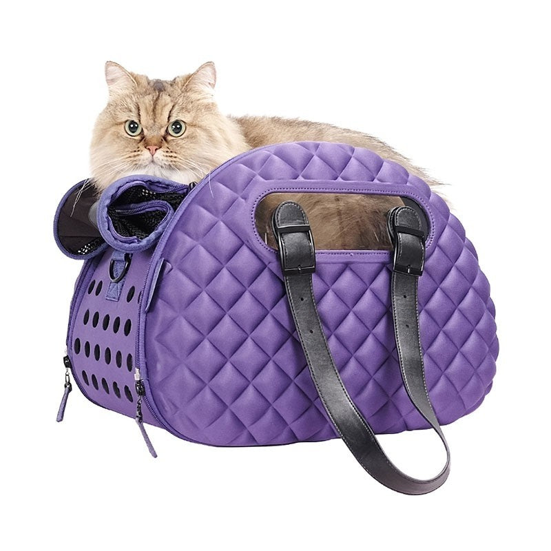 Ibiyaya Diamond Deluxe Pet Carrier (Dark Purple)