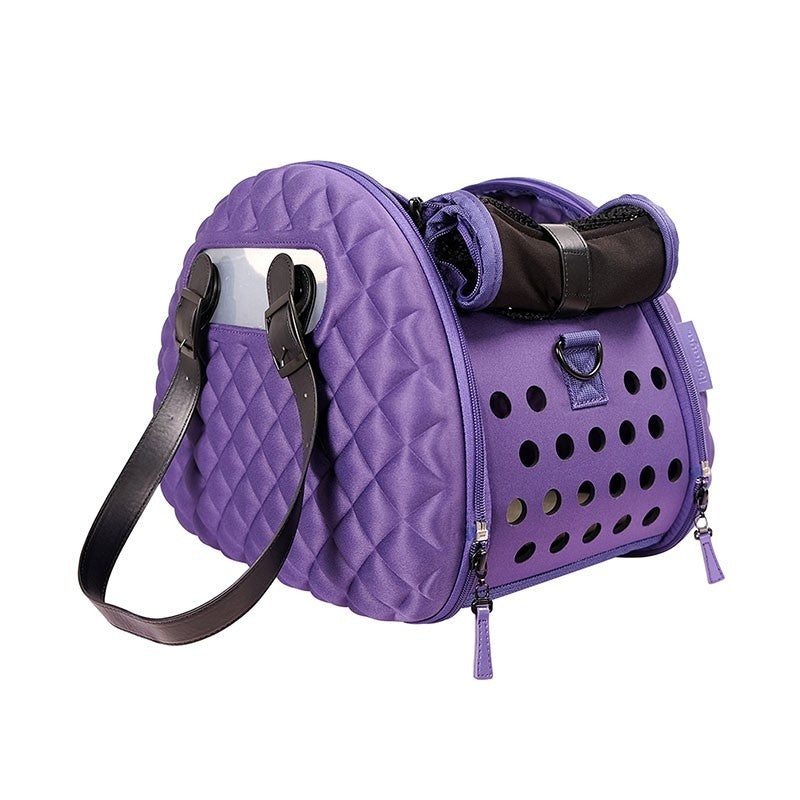 Ibiyaya Diamond Deluxe Pet Carrier (Dark Purple)
