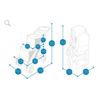 Ibiyaya Double Decker Pet Bus Stroller (Red Violet)