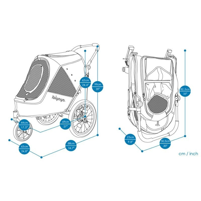 Ibiyaya Happy Pet Trailer / Jogger 2.0 (Latte)