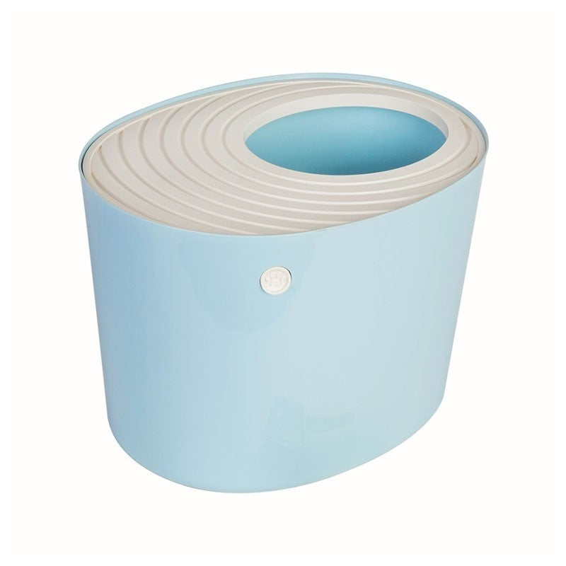 Iris Top Entry Cat Litter Box (Blue)