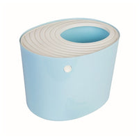 Iris Top Entry Cat Litter Box (Blue)