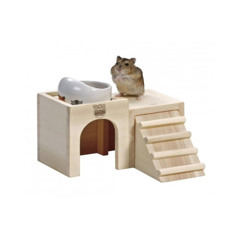 Marukan Dish Table Hamster Wooden House