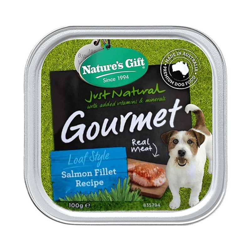 Nature's Gift Gourmet Loaf Style Salmon Fillet Recipe Tray Dog Food