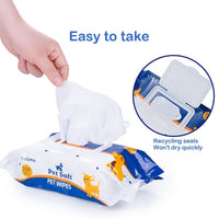 Pet Soft Apple Scent Pet Wipes 100pcs