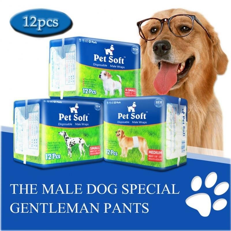 Pet Soft Disposable Male Diaper 15-33cm (xs)