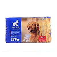 Pet Soft Pet Disposable Female Puppy Dog Diaper 34-54cm (l) 12pcs