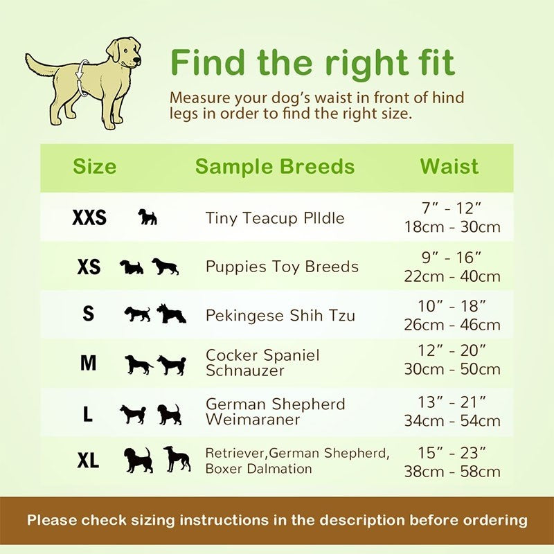 Pet Soft Pet Disposable Female Puppy Dog Diaper 34-54cm (l) 12pcs