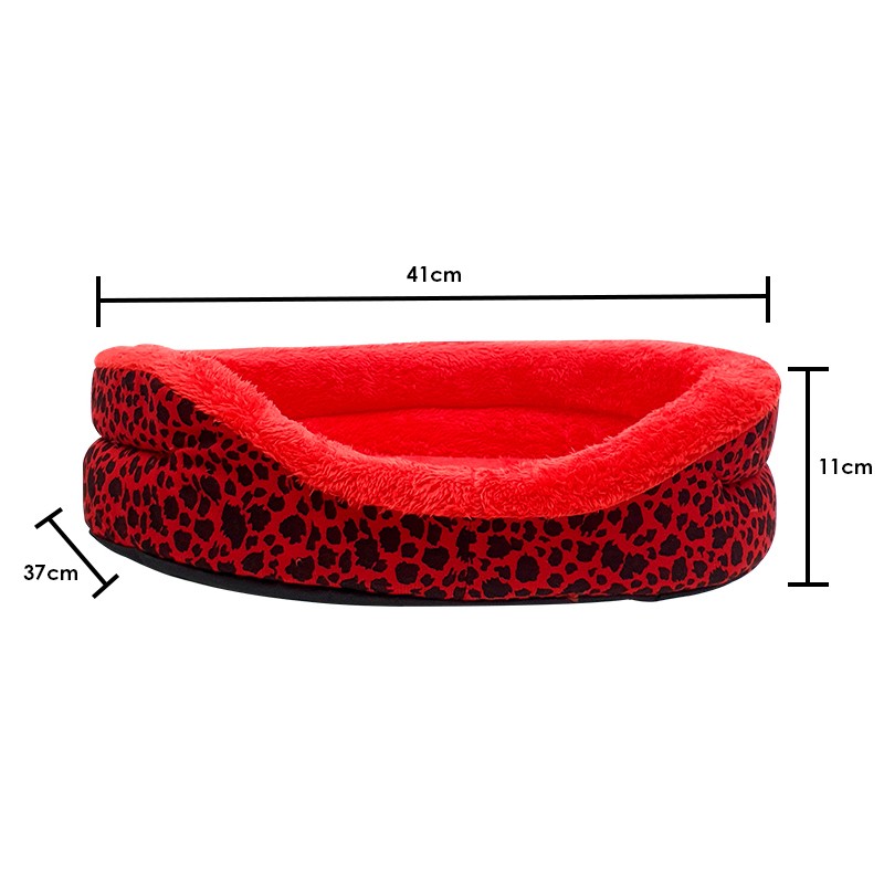Ps Ax Red Cheetah Print Pet Bed