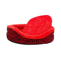 Ps Ax Red Cheetah Print Pet Bed