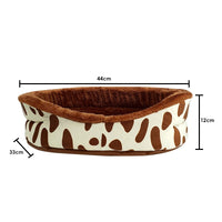 Ps Ax Dalmation Print Brown Pet Bed