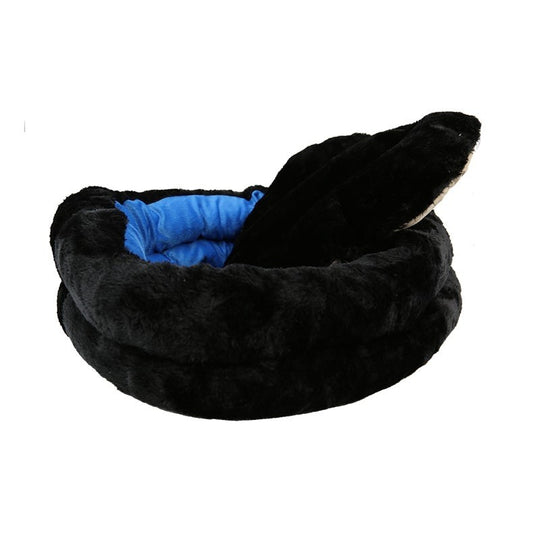 Ps Ax Round Black & Blue Pet Bed