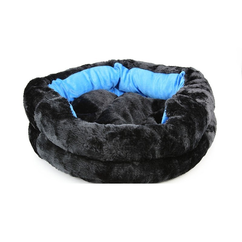 Ps Ax Round Black & Blue Pet Bed