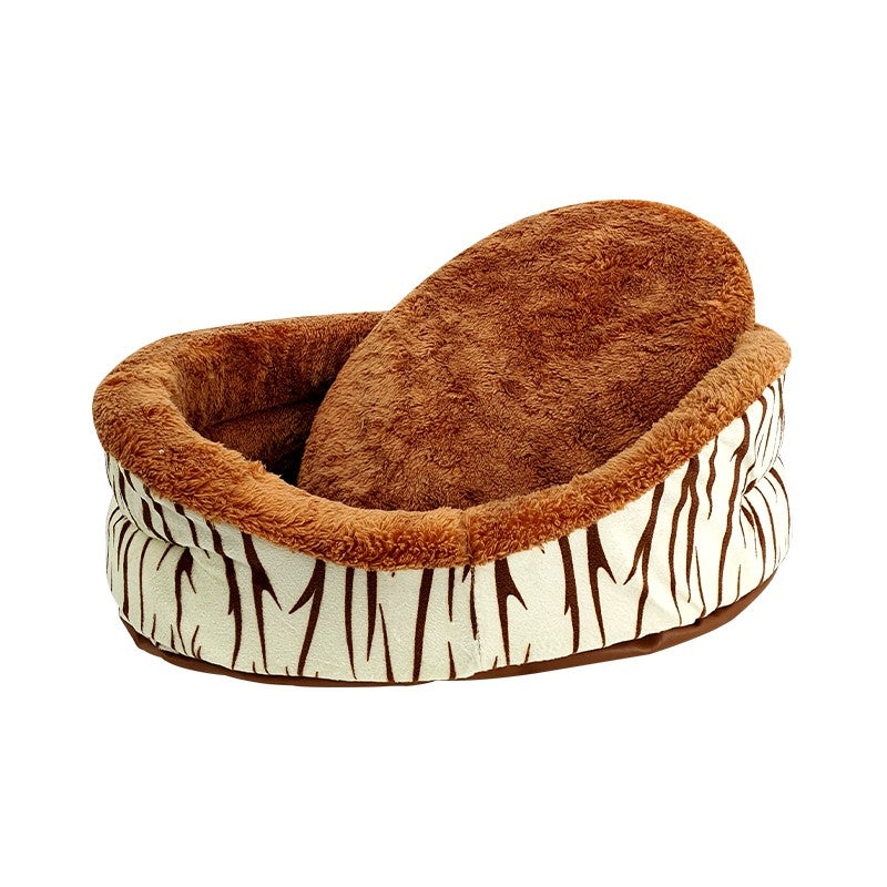 Ps Ax Tiger Print Cream Pet Bed