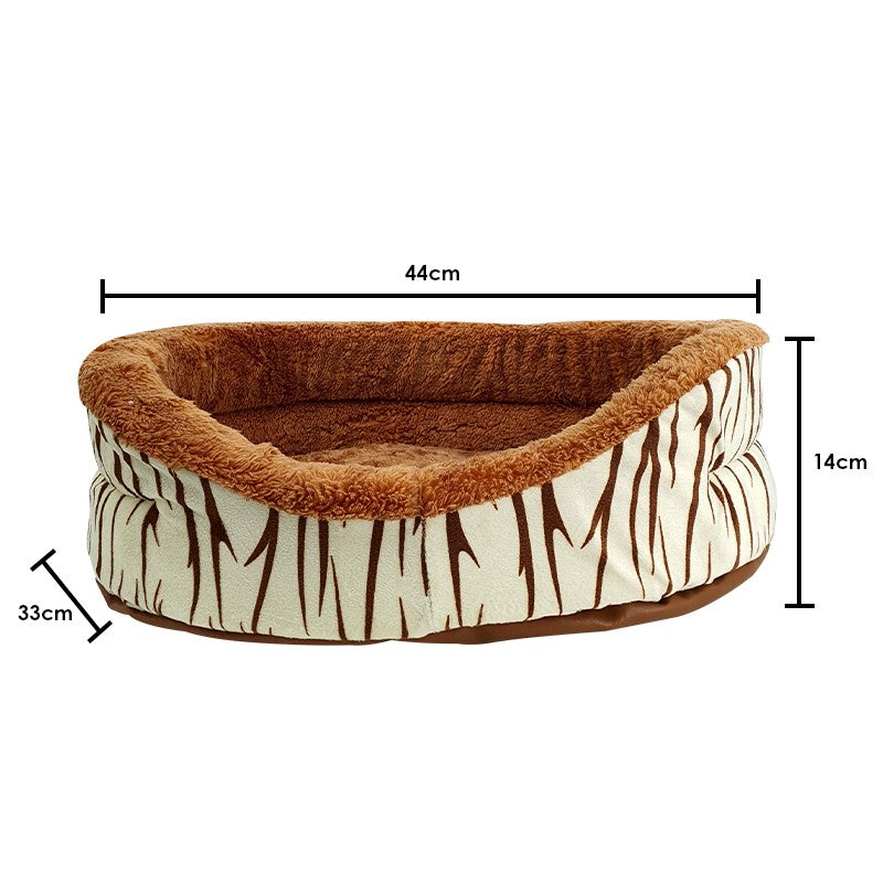Ps Ax Tiger Print Cream Pet Bed