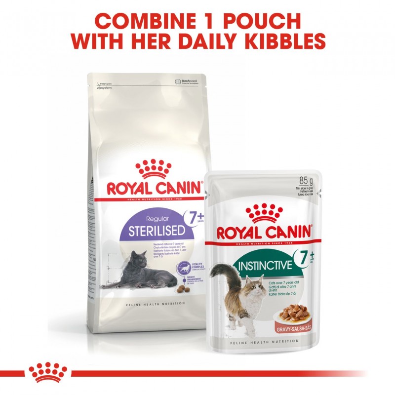 Royal Canin Feline Health Nutrition Instinctive 7+ Gravy Pouch Cat Food
