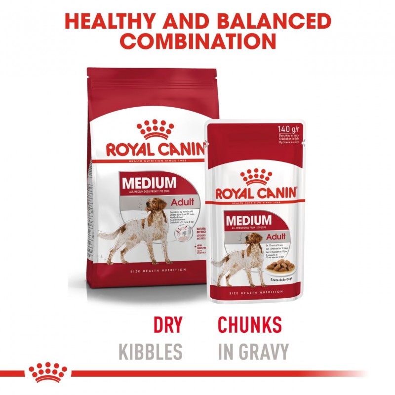 Royal Canin Size Health Nutrition Medium Adult Pouch Dog Food