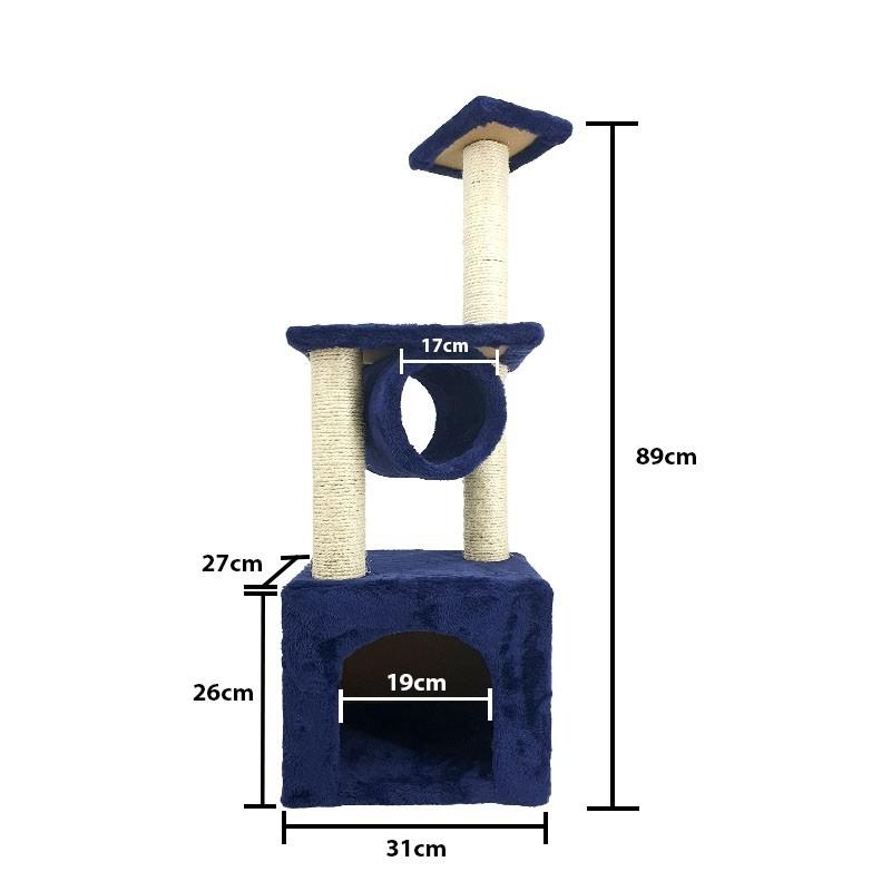Sin Cheng 3 Tier Cat Scratching Post (Blue)