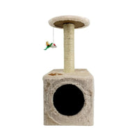 Sin Cheng Paw Printed Cat Scratching Post (Beige)