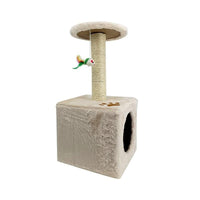 Sin Cheng Paw Printed Cat Scratching Post (Beige)