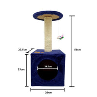 Sin Cheng Paw Printed Cat Scratching Post (Blue)