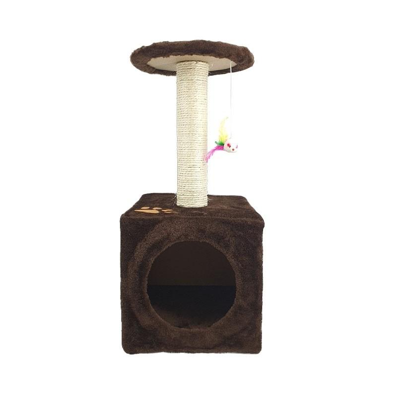 Sin Cheng Paw Printed Cat Scratching Post (Brown)