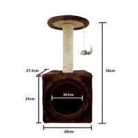 Sin Cheng Paw Printed Cat Scratching Post (Brown)