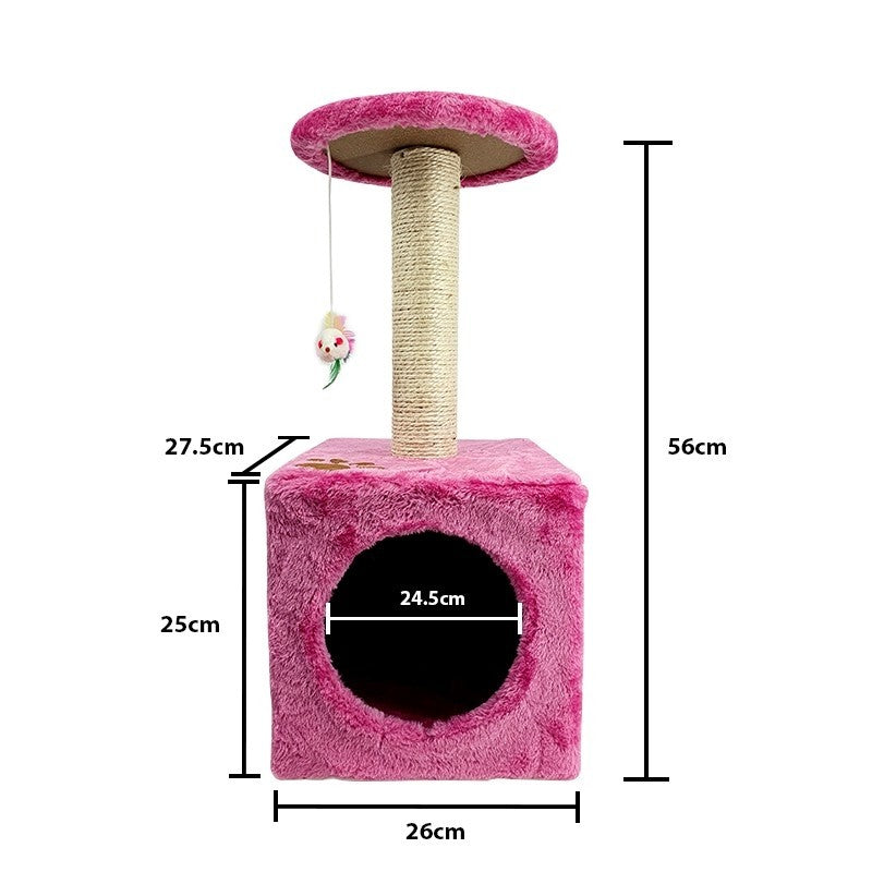 Sin Cheng Paw Printed Cat Scratching Post (Pink)