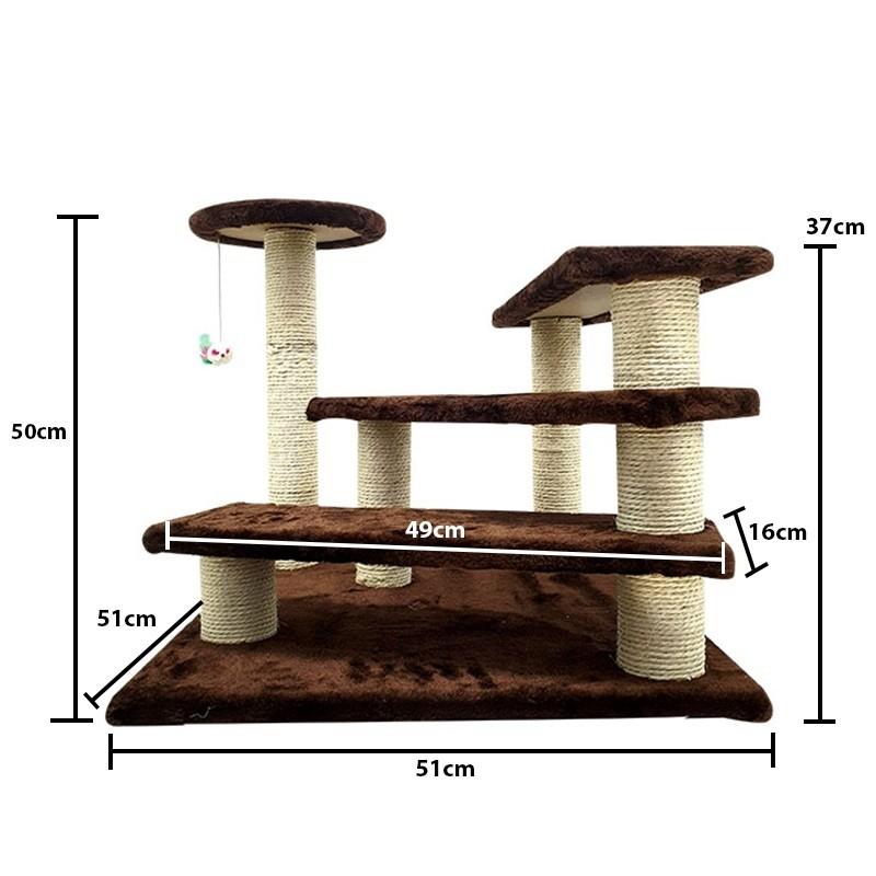 Sin Cheng Stairs Cat Scratching Post (Brown)