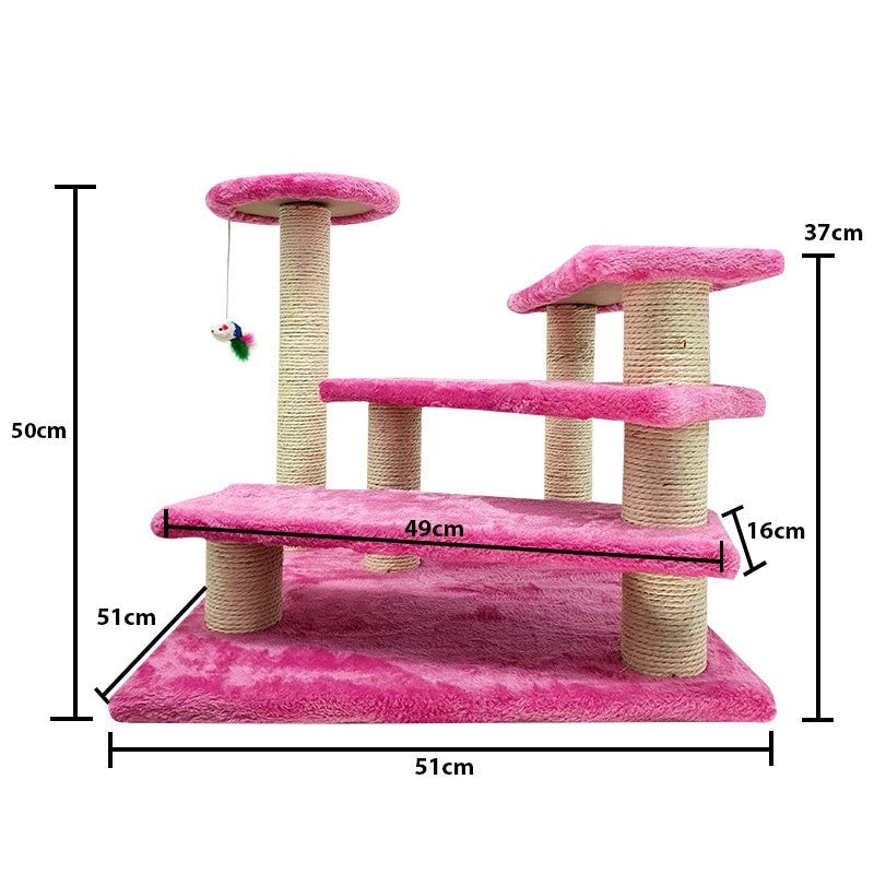 Sin Cheng Stairs Cat Scratching Post (Pink)