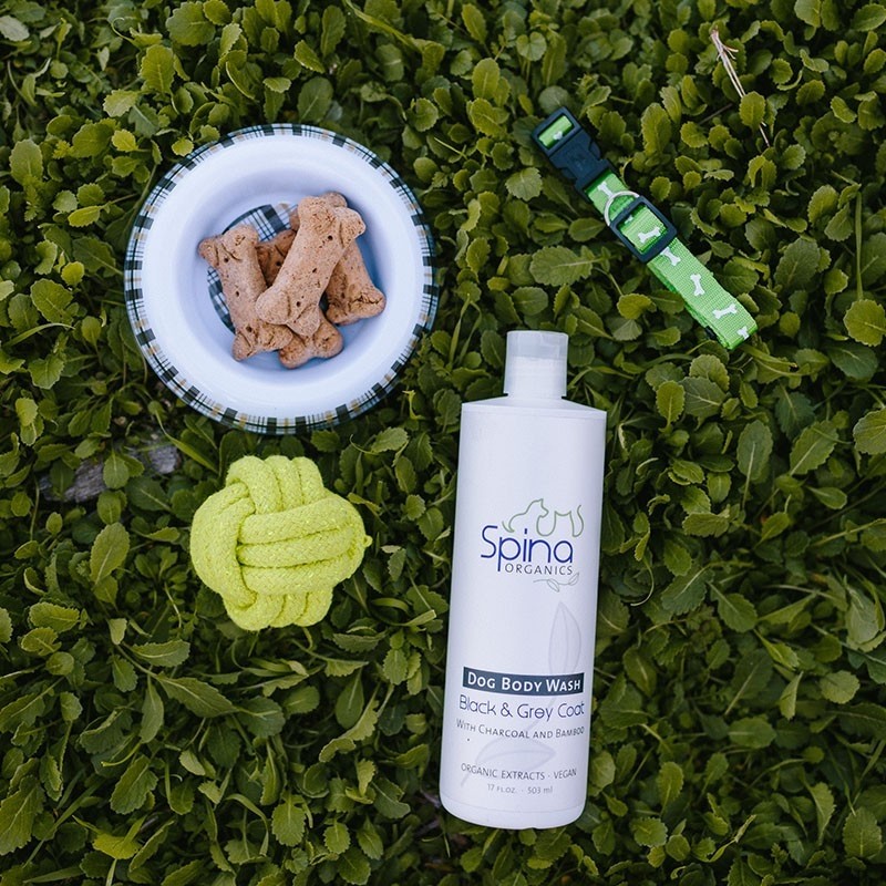 Spina Organics Black & Grey Coat Dog Body Wash