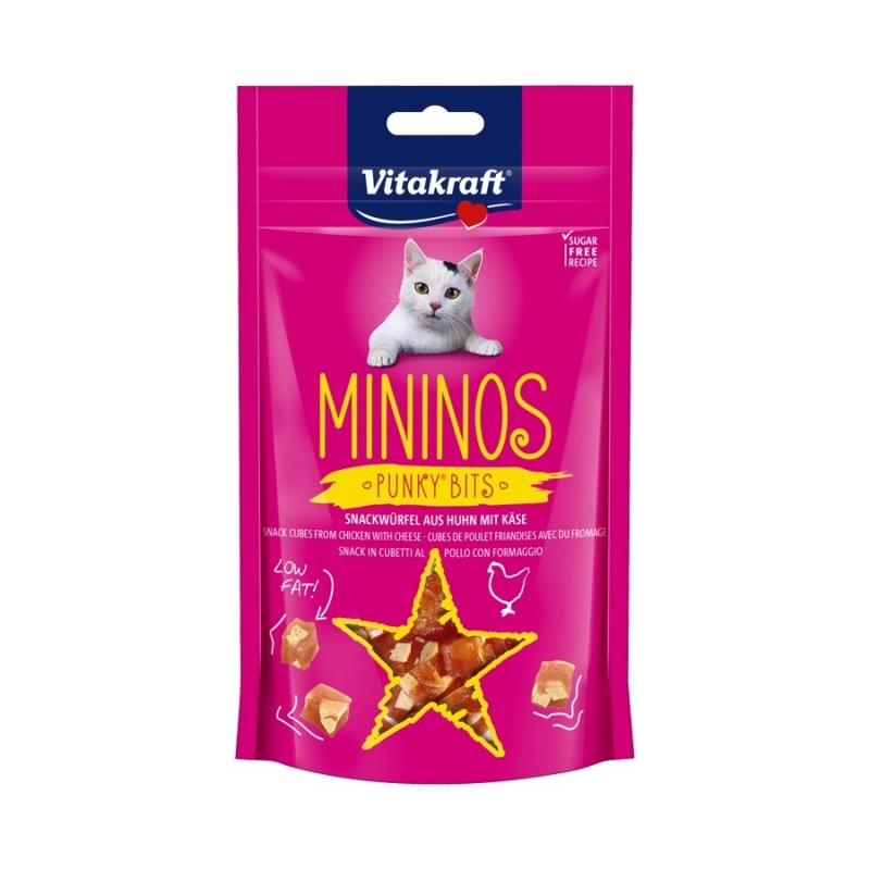 Vitakraft Mininos Punky Bits Chicken & Cheese Cat Treat