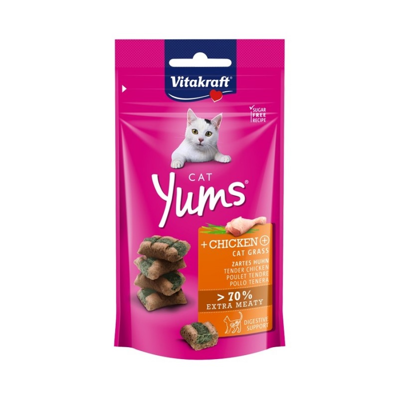 Vitakraft Cat Yums Chicken & Cat Grass Cat Treat