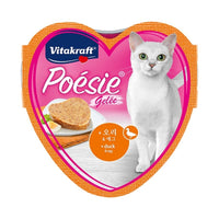 Vitakraft Poesie Hearts Duck With Egg Jelly Tray Cat Food