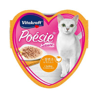 Vitakraft Poesie Hearts Turkey With Cheese Sauce Tray Cat Food