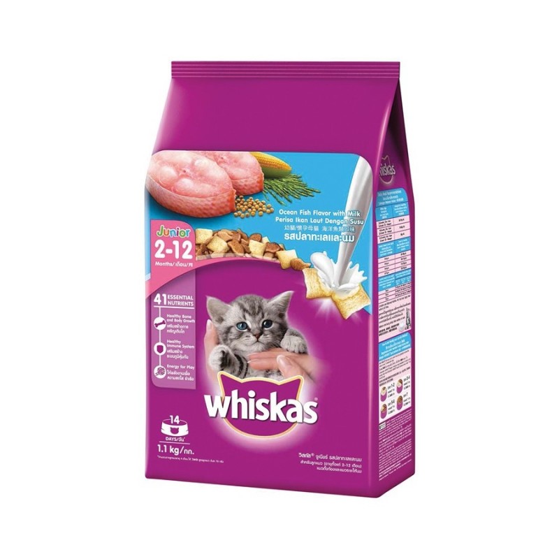 Whiskas Junior Oceanfish With Milk Dry Cat Food